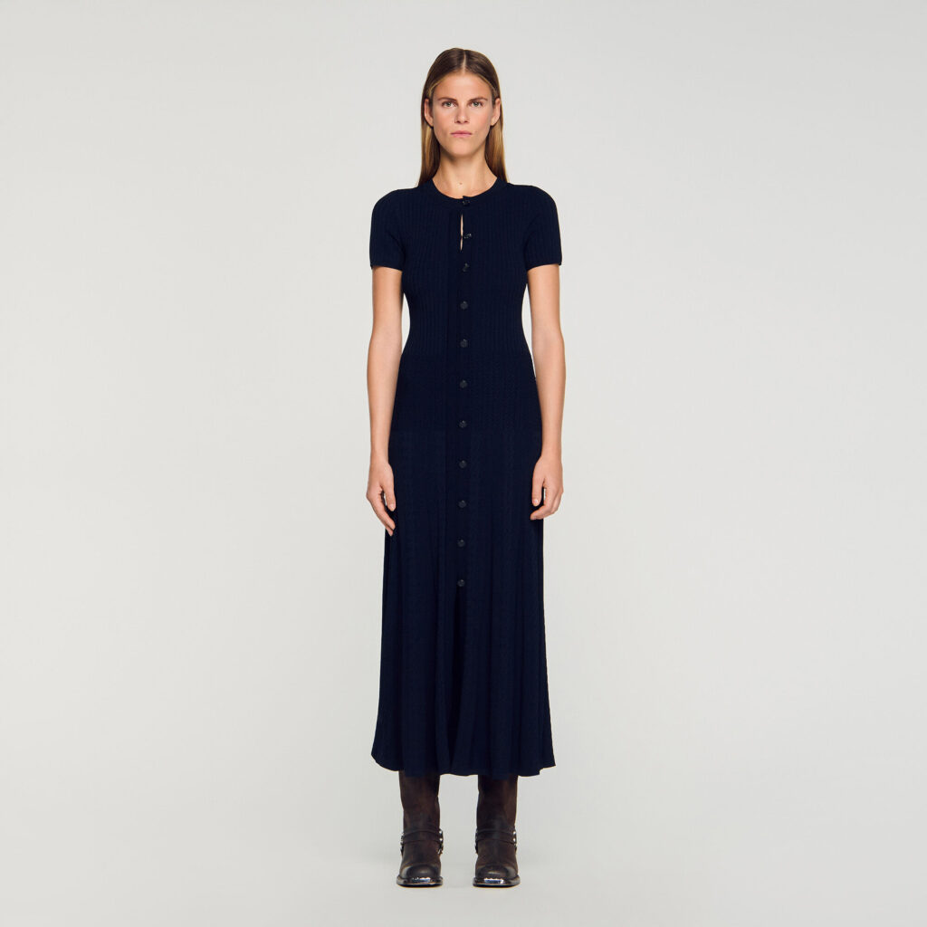 Robe longue en maille