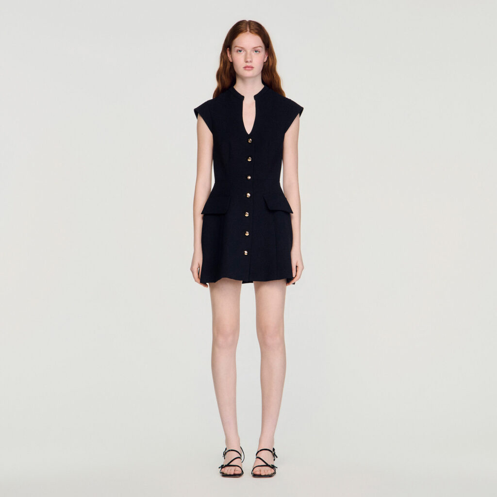 Robe courte boutonnée