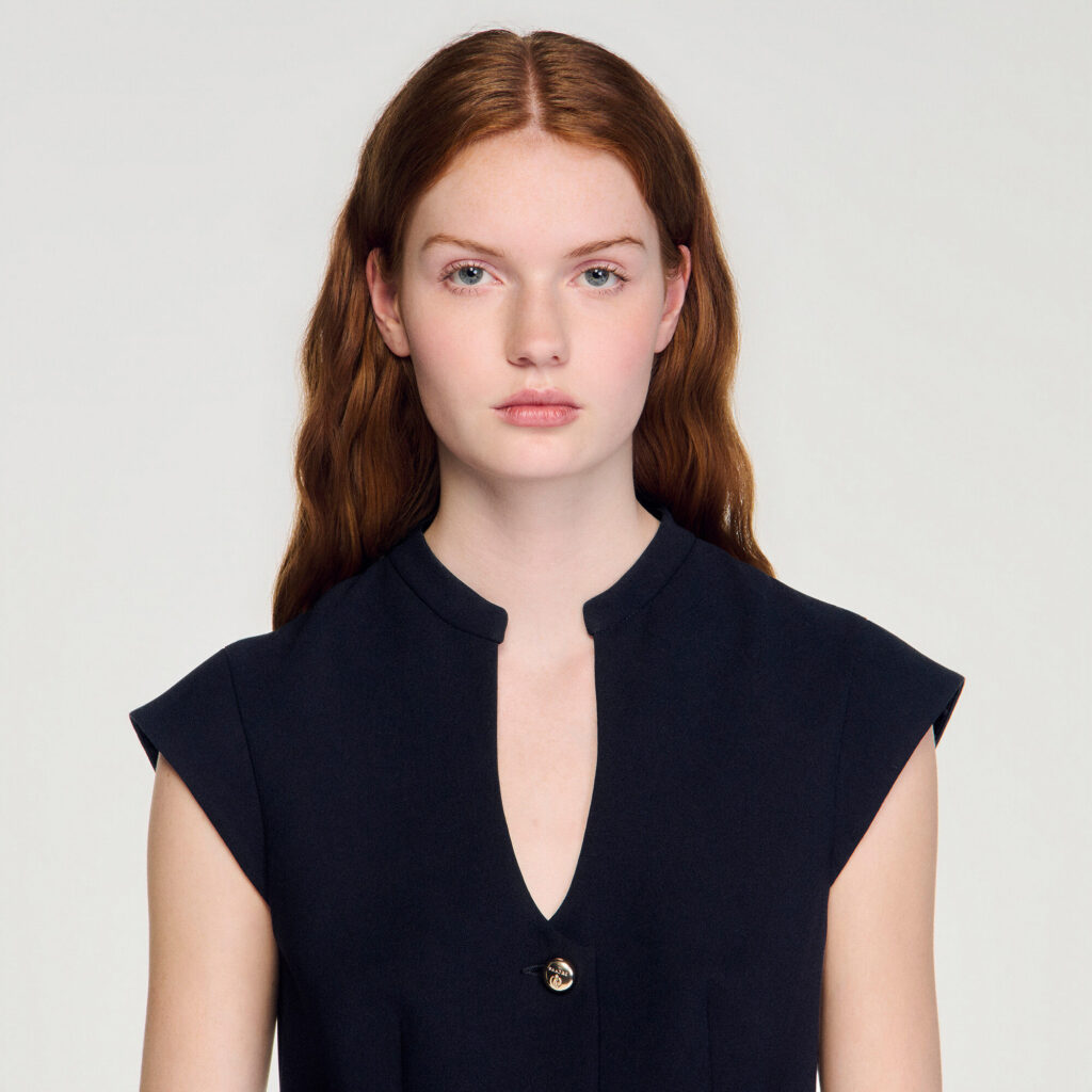 Robe courte boutonnée
