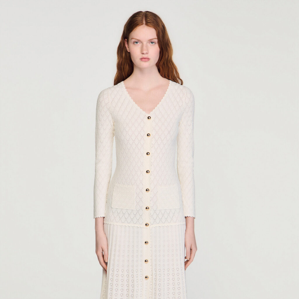 Robe longue en maille fantaisie