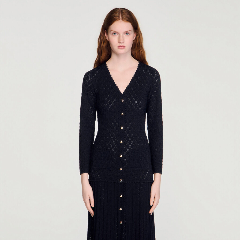 Robe longue en maille fantaisie