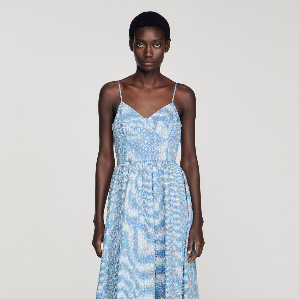 Robe longue à sequins