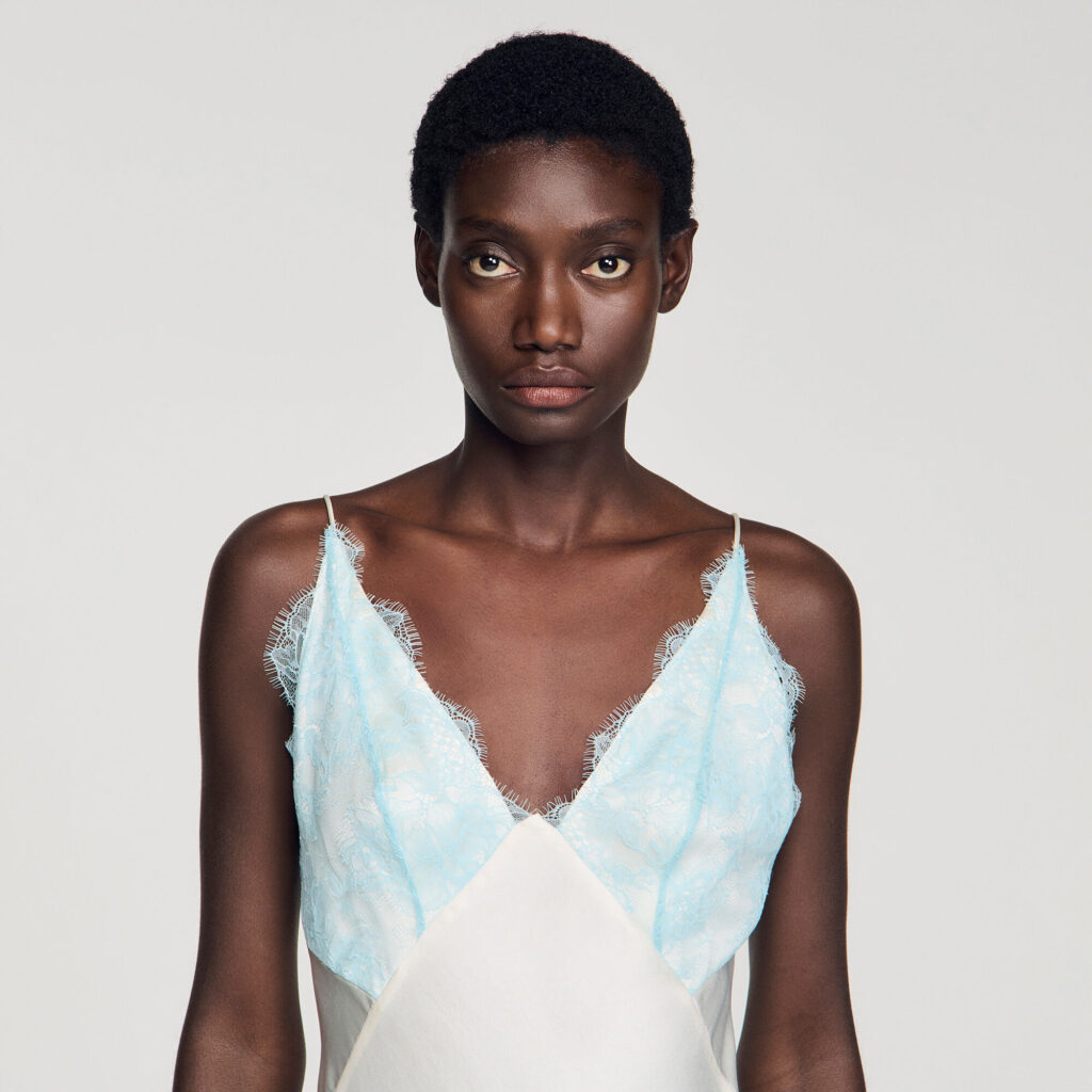 Robe longue esprit lingerie