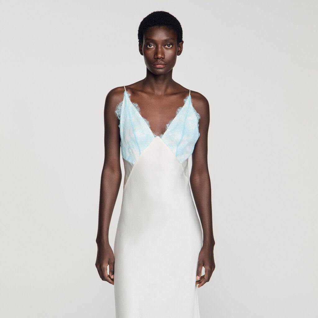 Robe longue esprit lingerie