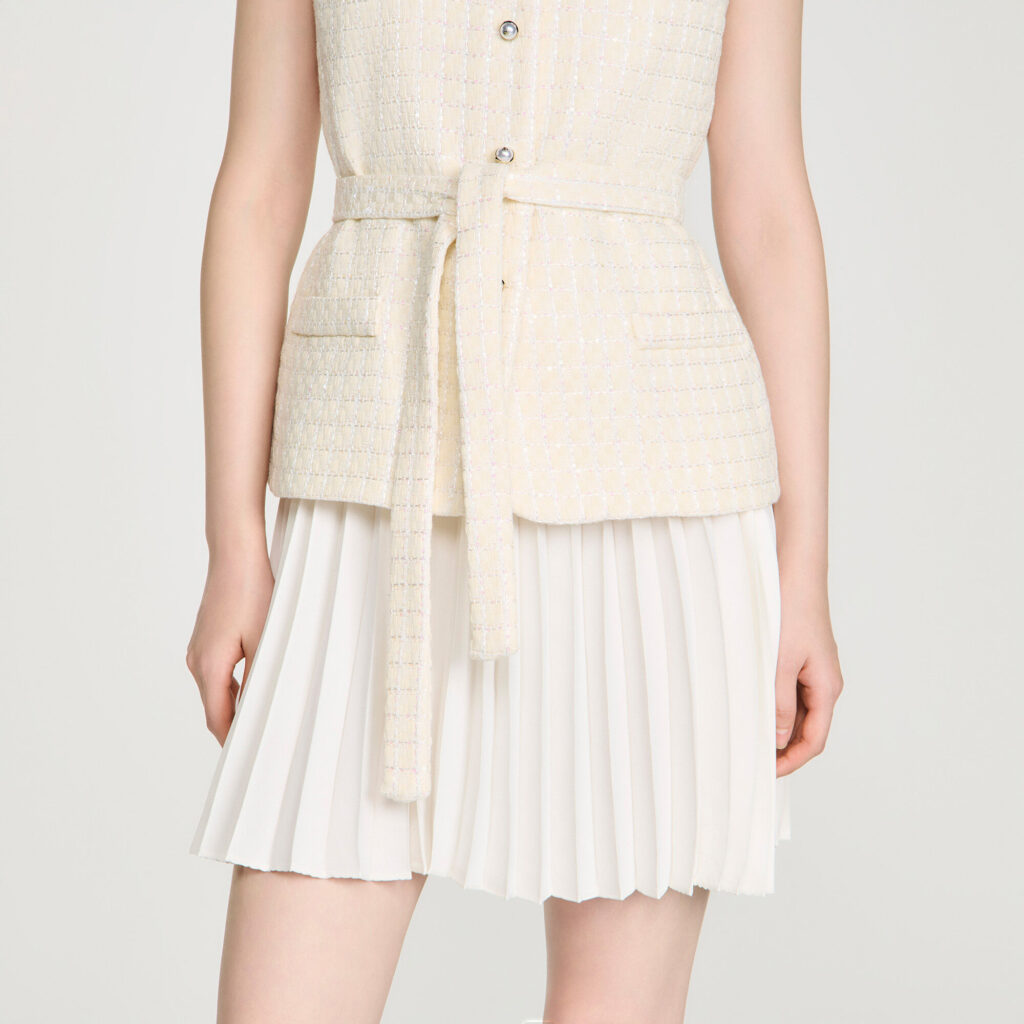 Robe courte bimatière