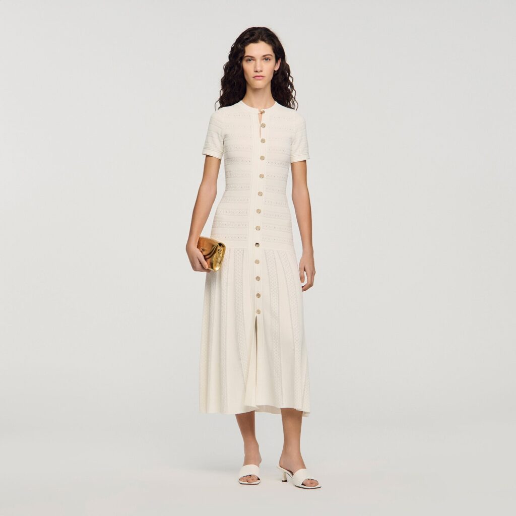 Robe longue en maille