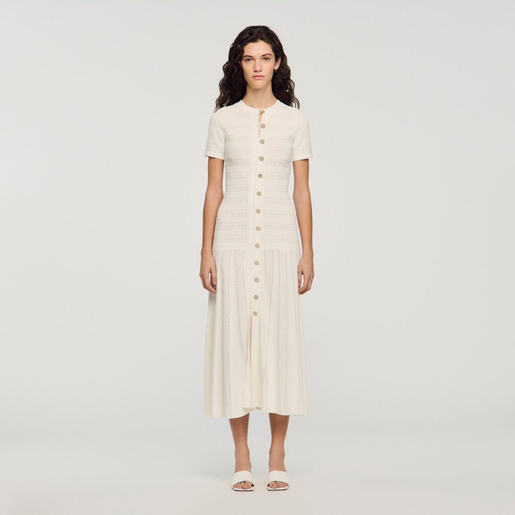 Robe longue en maille