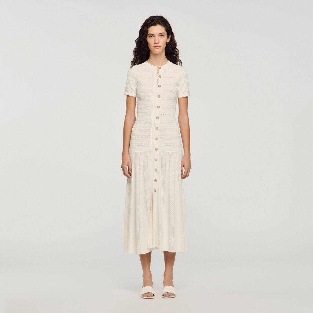 Robe longue en maille
