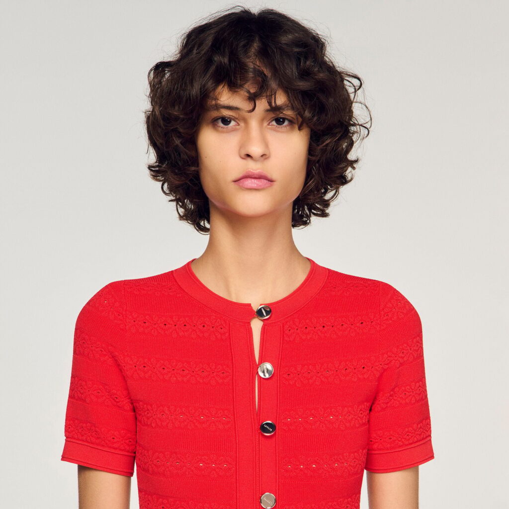 Robe longue en maille