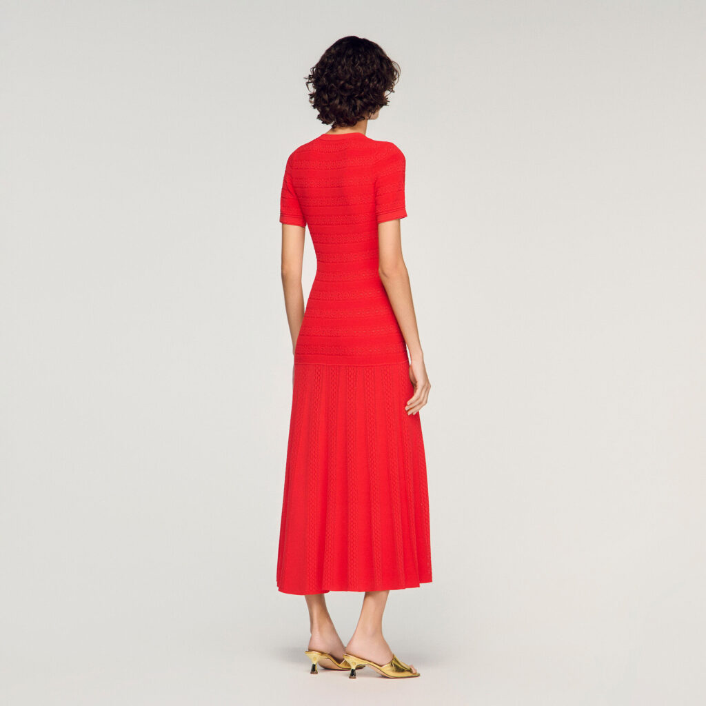 Robe longue en maille