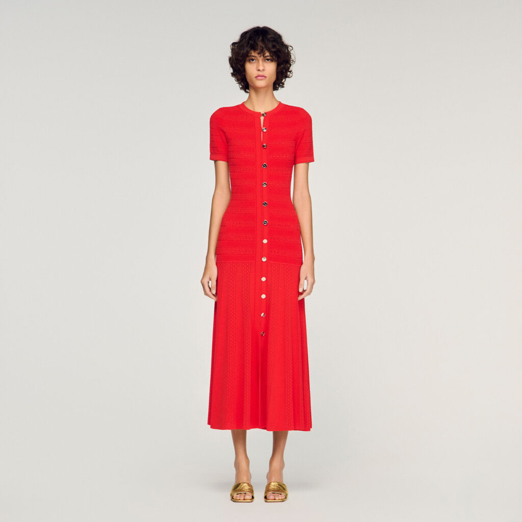 Robe longue en maille
