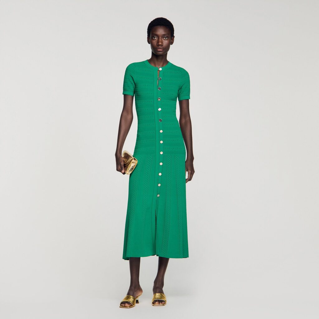 Robe longue en maille