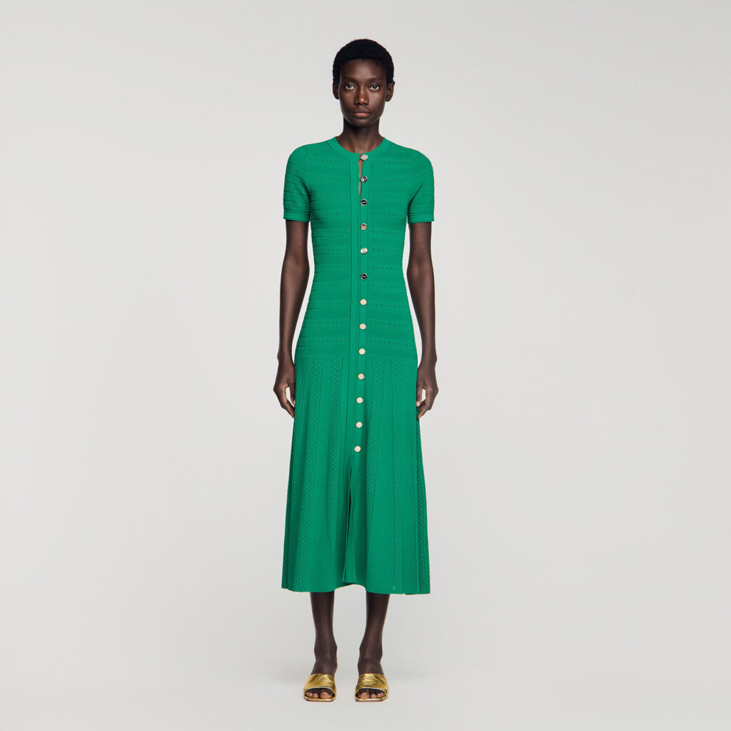 Robe longue en maille