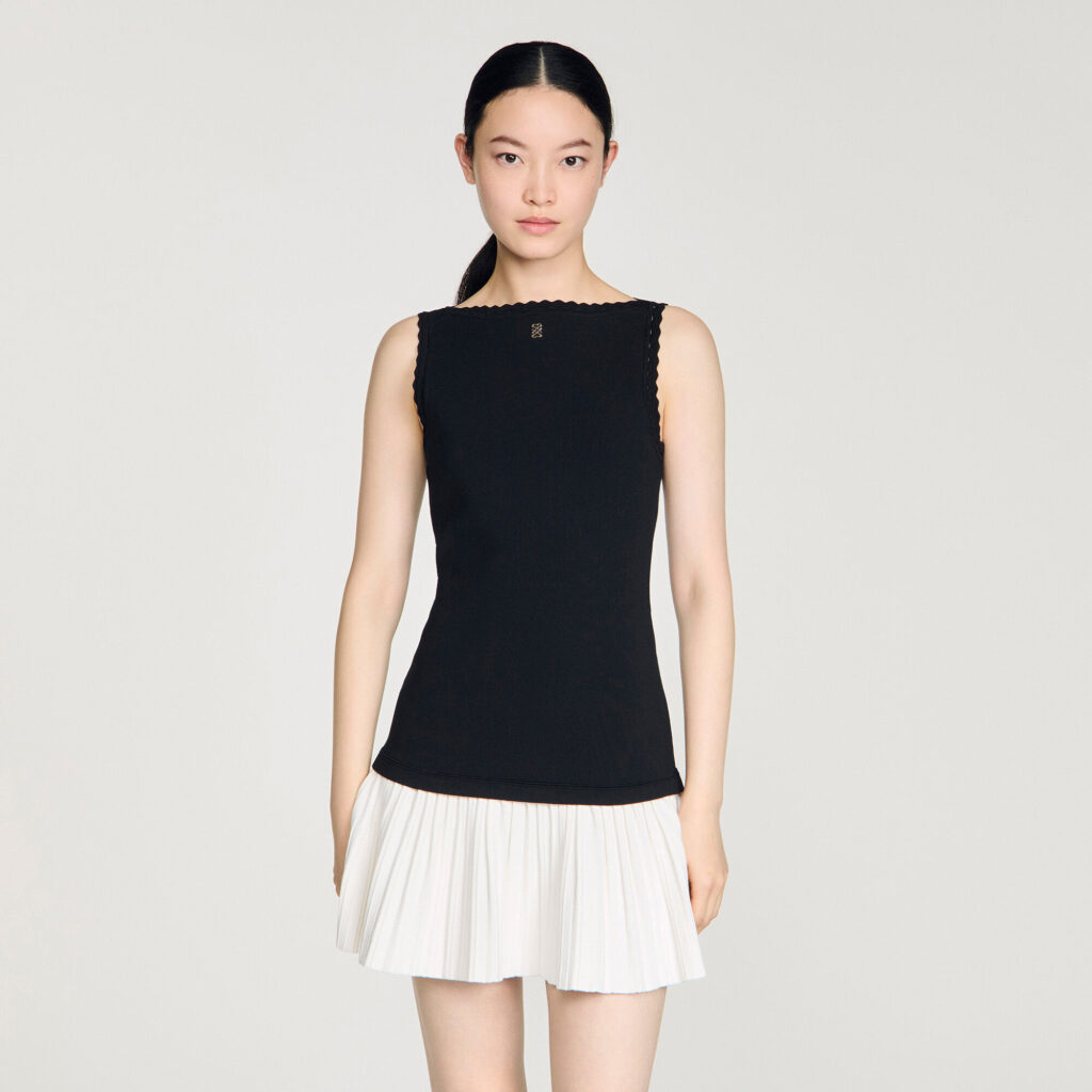 Robe courte bicolore