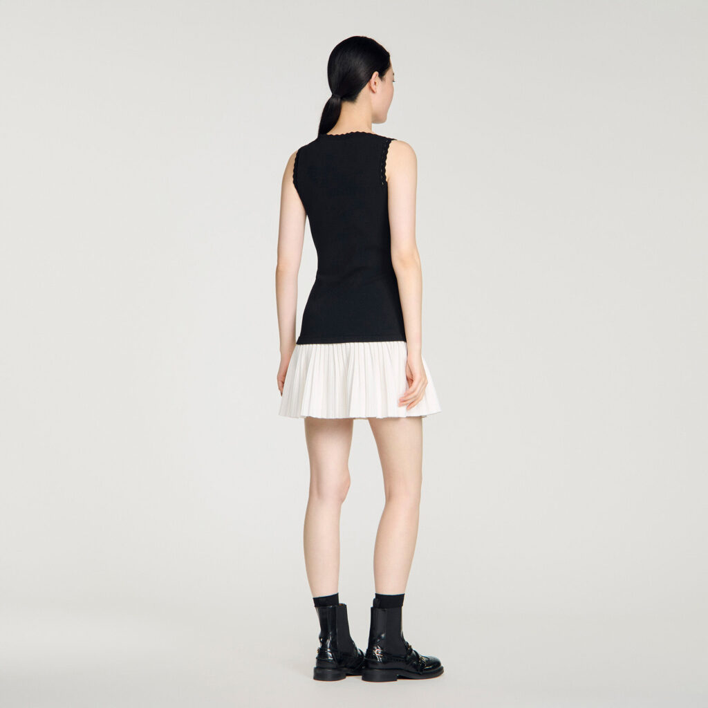 Robe courte bicolore
