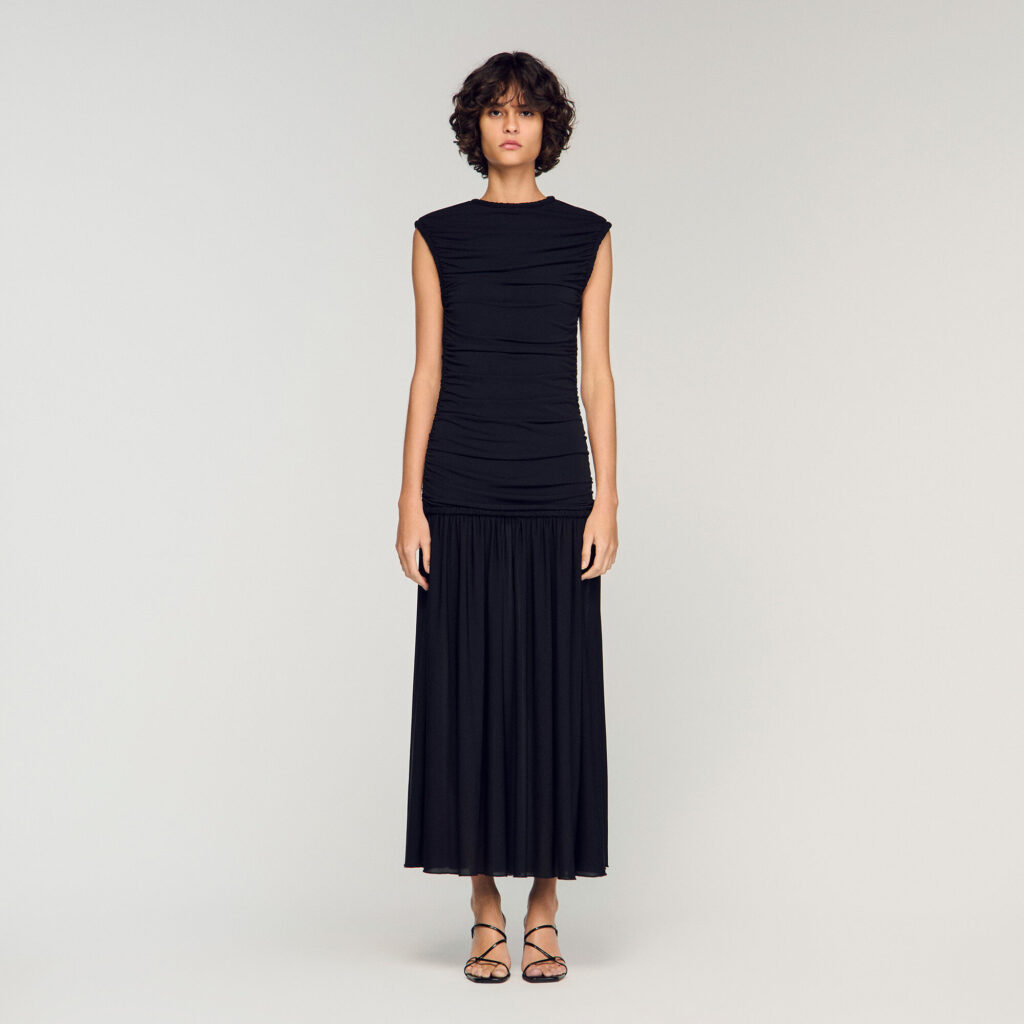 Robe longue drapée