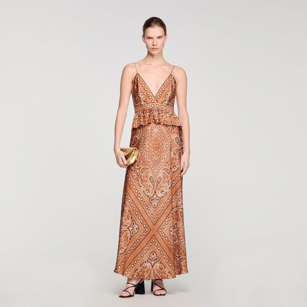 Robe longue à imprimé bandana