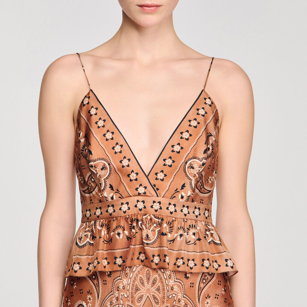Robe longue à imprimé bandana