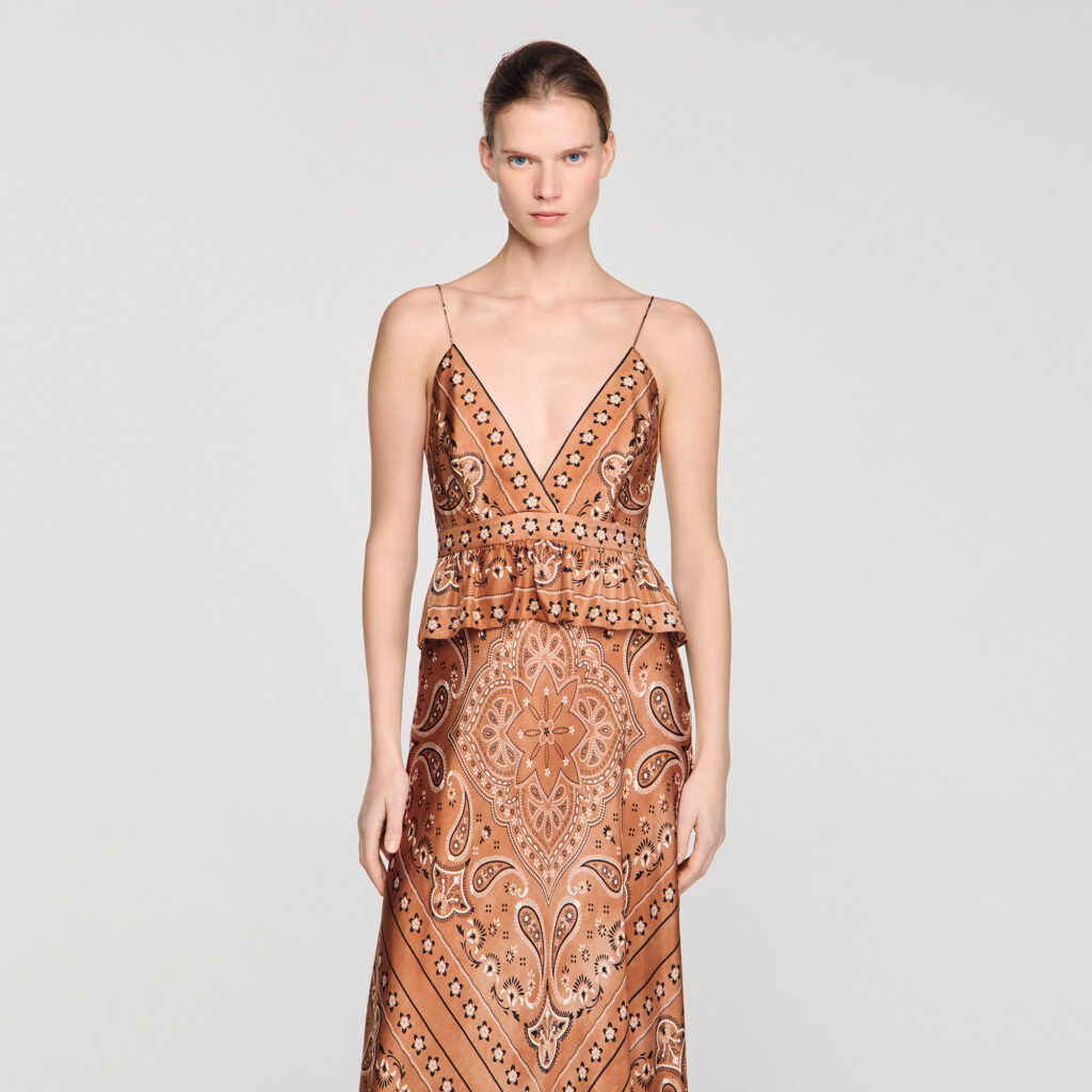 Robe longue à imprimé bandana