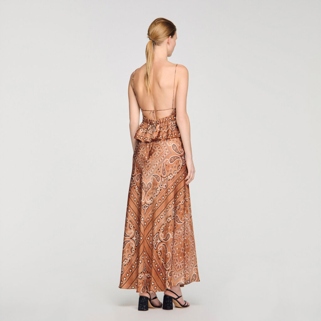 Robe longue à imprimé bandana