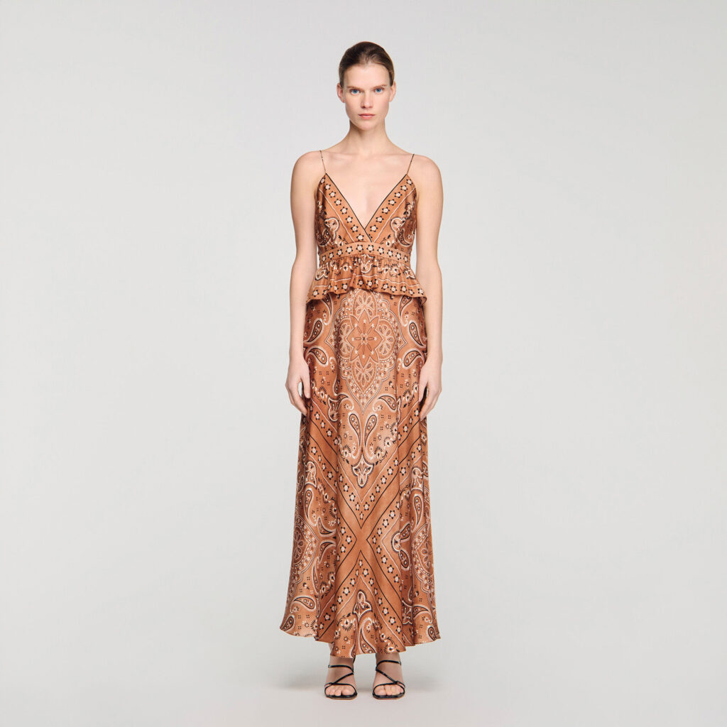 Robe longue à imprimé bandana