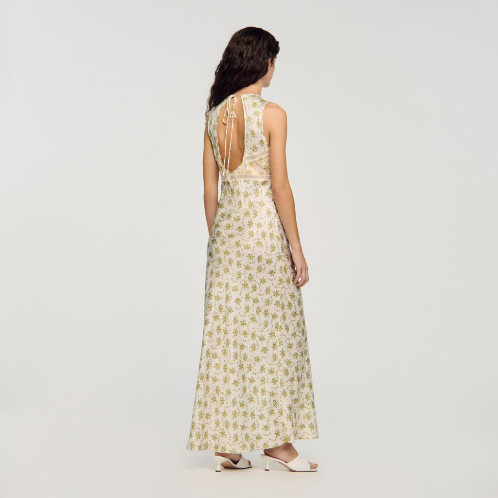 Robe longue à imprimé fleur