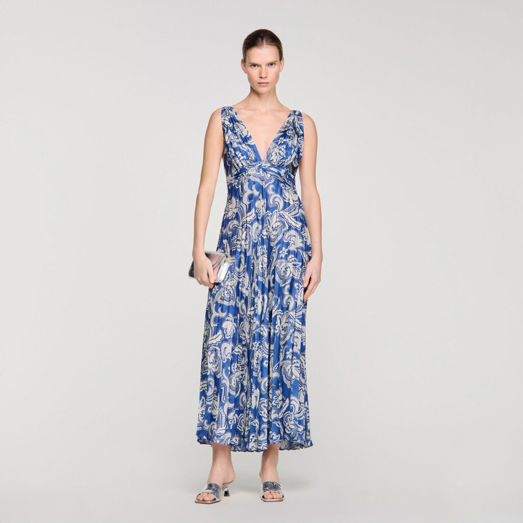 Robe longue à imprimé floral