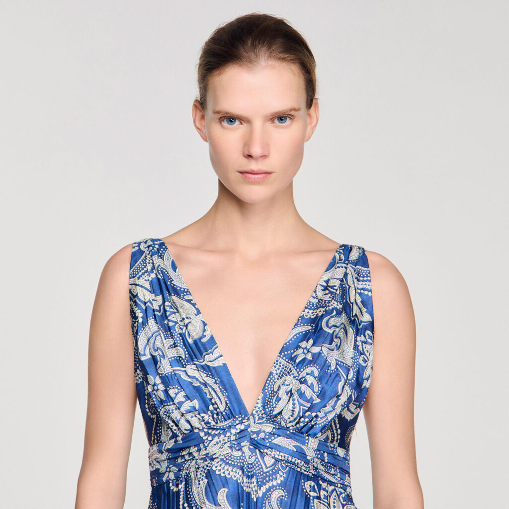 Robe longue à imprimé floral
