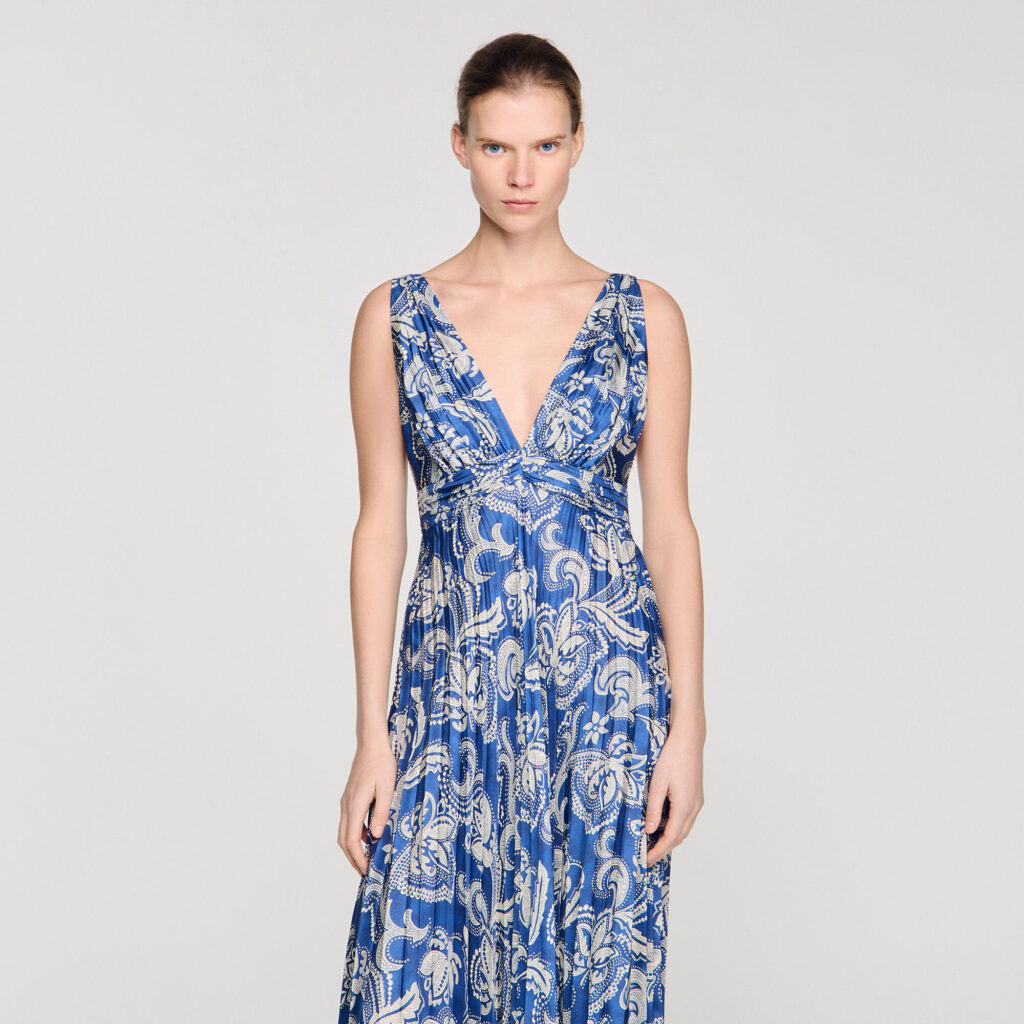Robe longue à imprimé floral