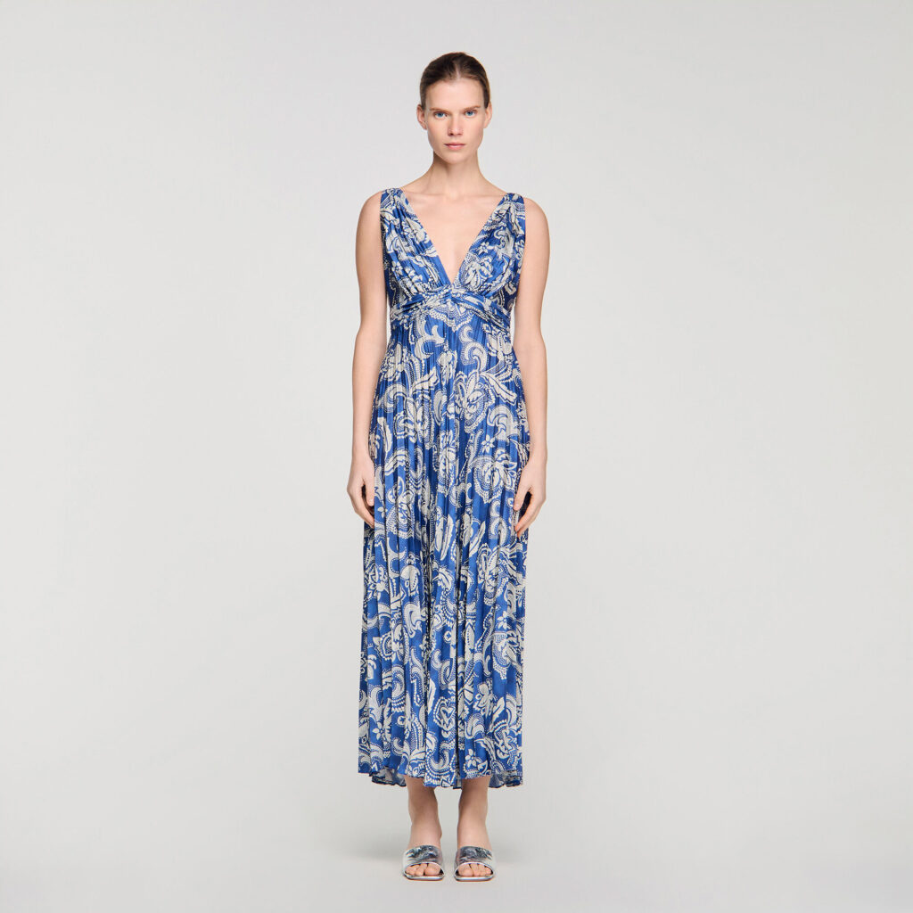 Robe longue à imprimé floral