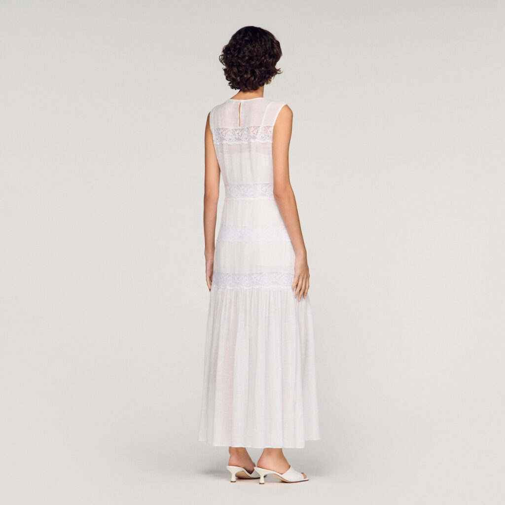Robe longue créponnée