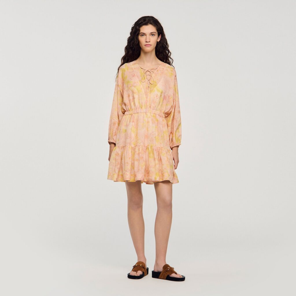 Robe courte imprimé fleur