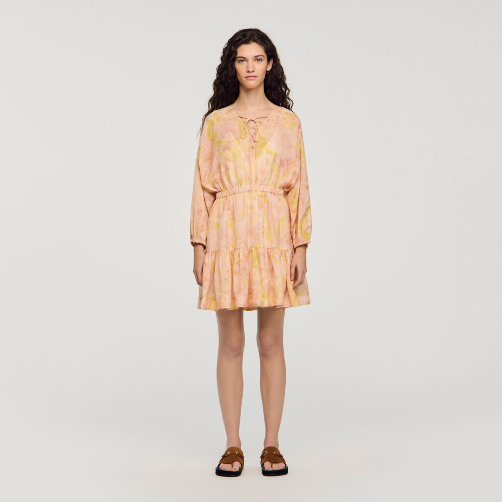 Robe courte imprimé fleur