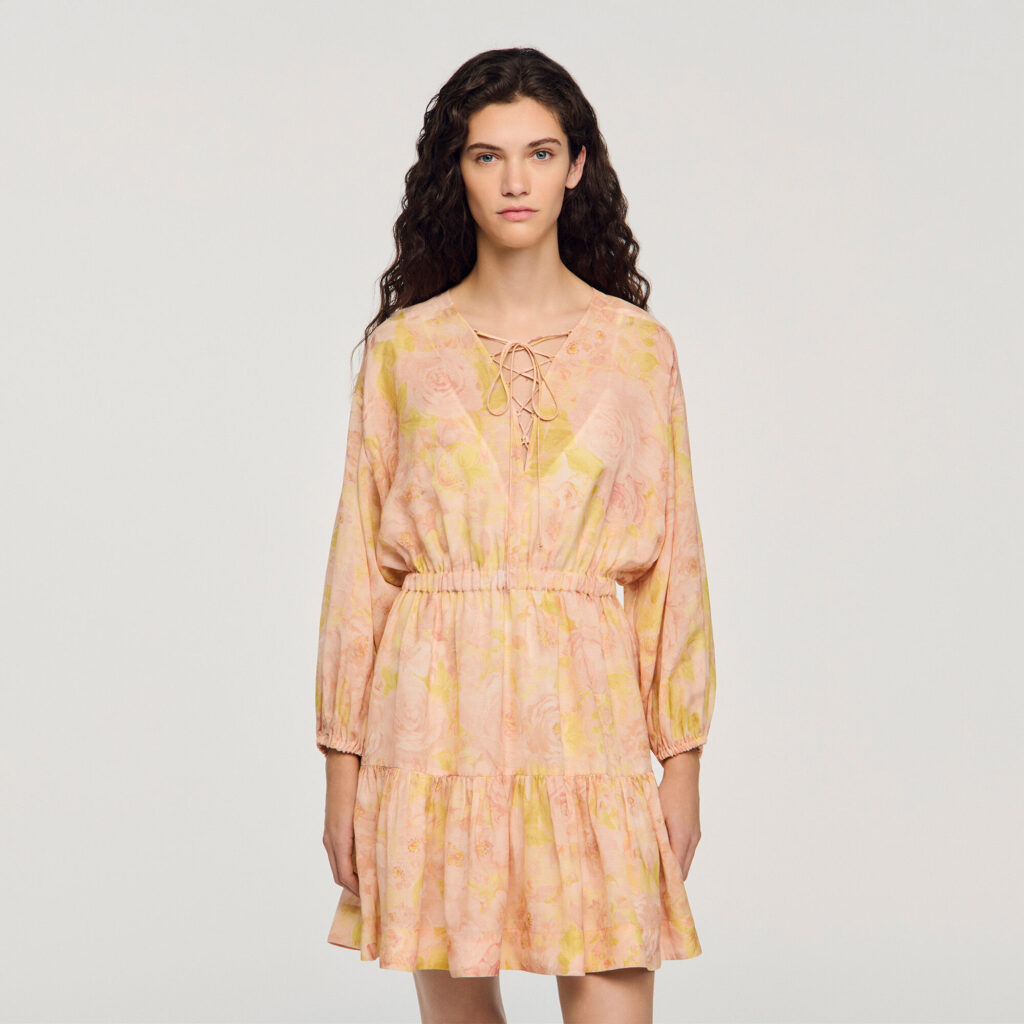 Robe courte imprimé fleur
