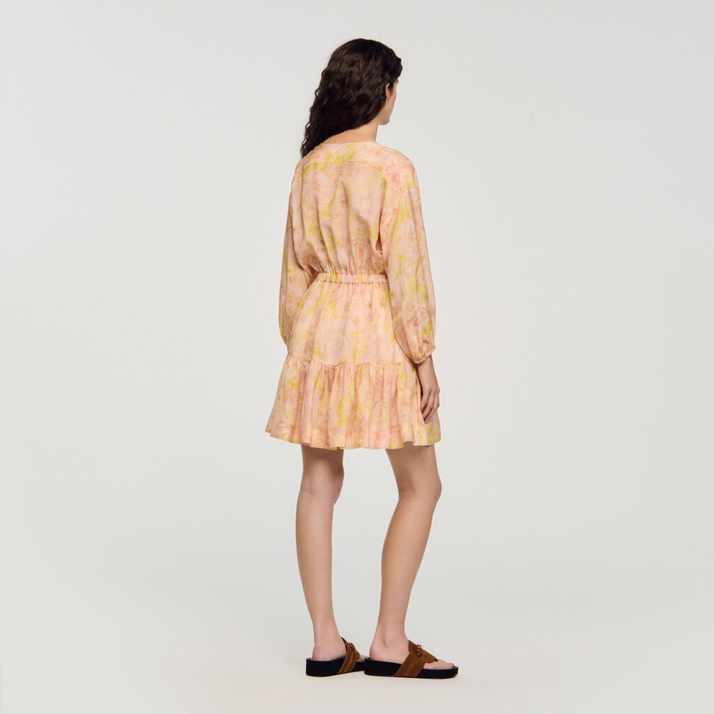 Robe courte imprimé fleur