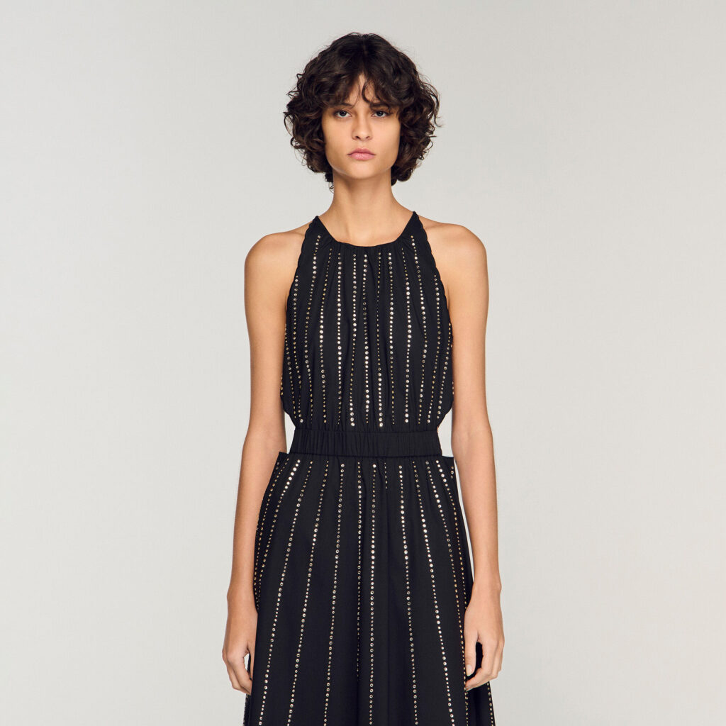 Robe longue strassée