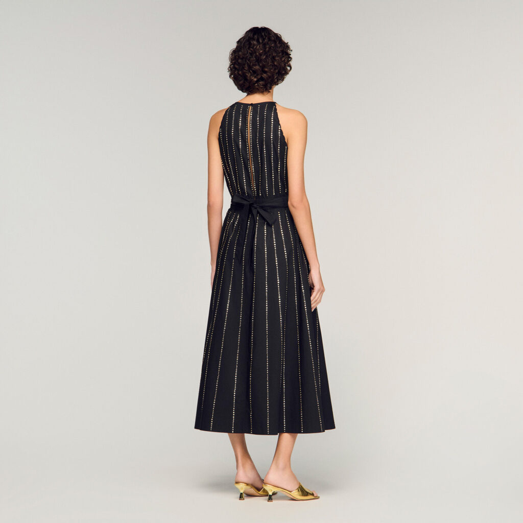 Robe longue strassée