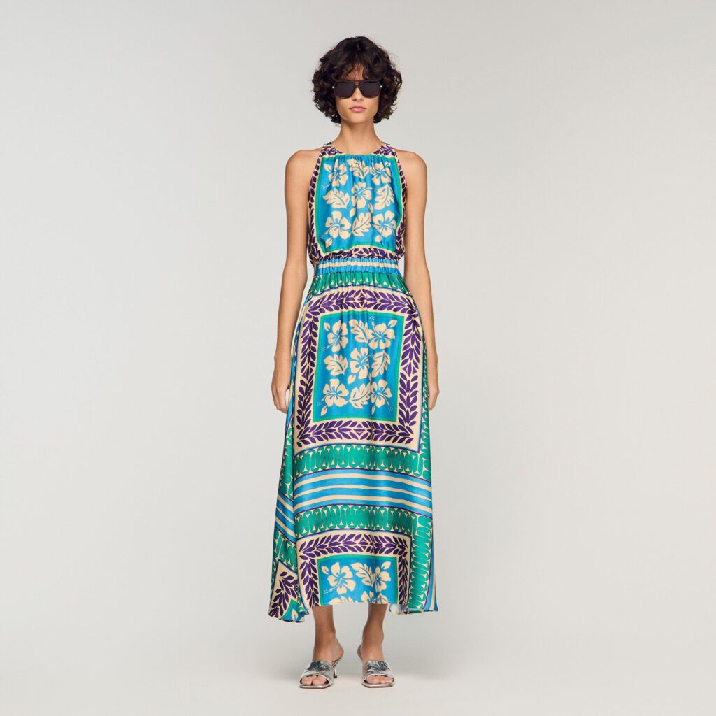 Robe longue imprimé fleuri