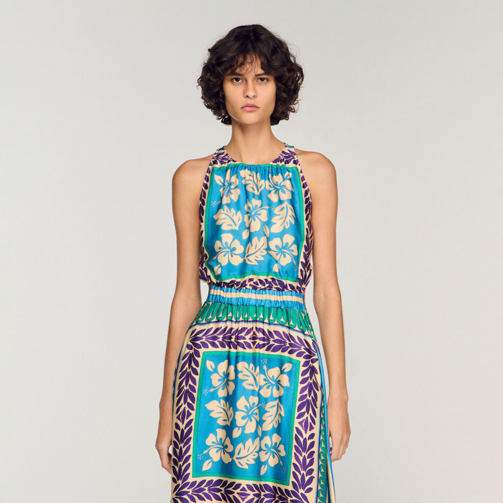 Robe longue imprimé fleuri