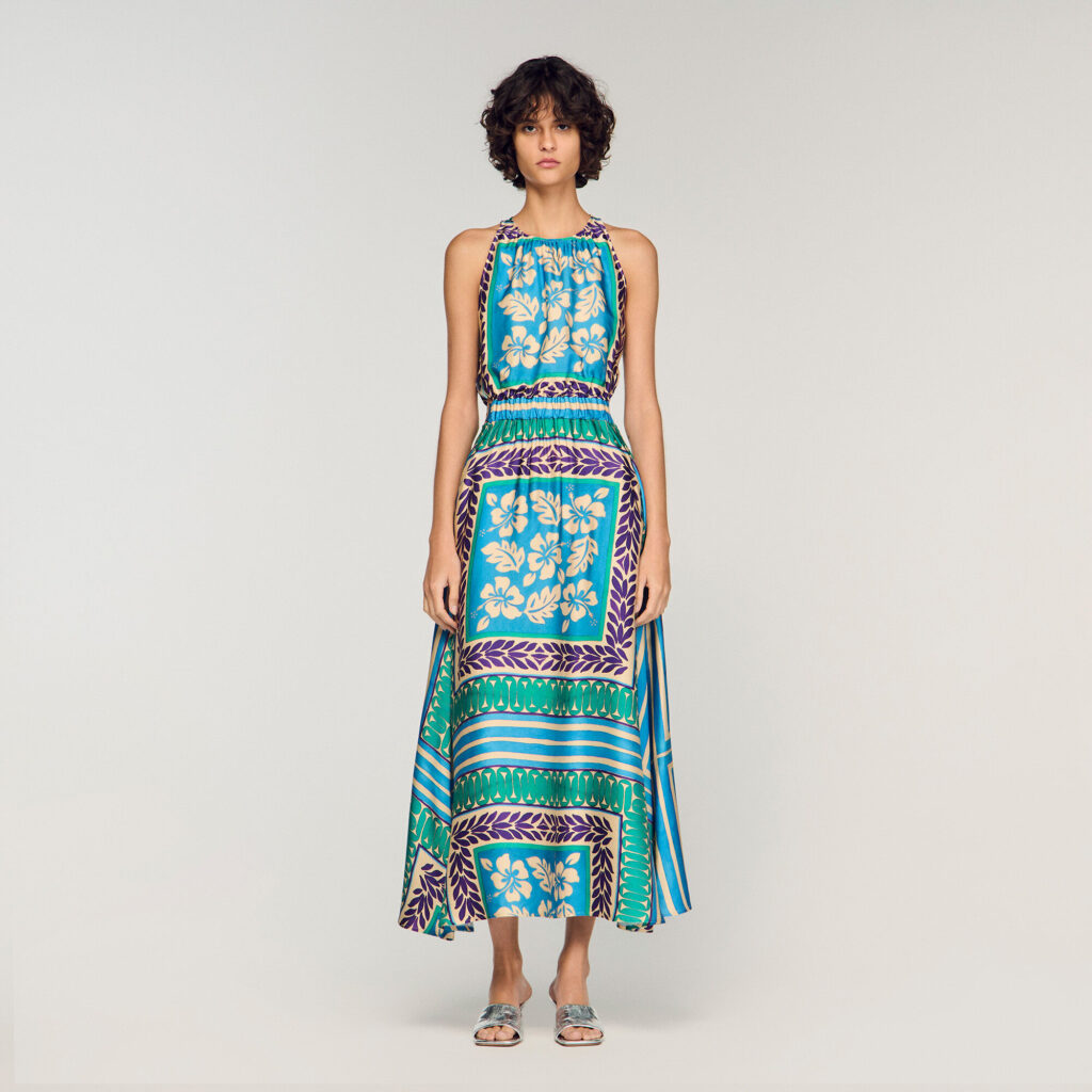 Robe longue imprimé fleuri