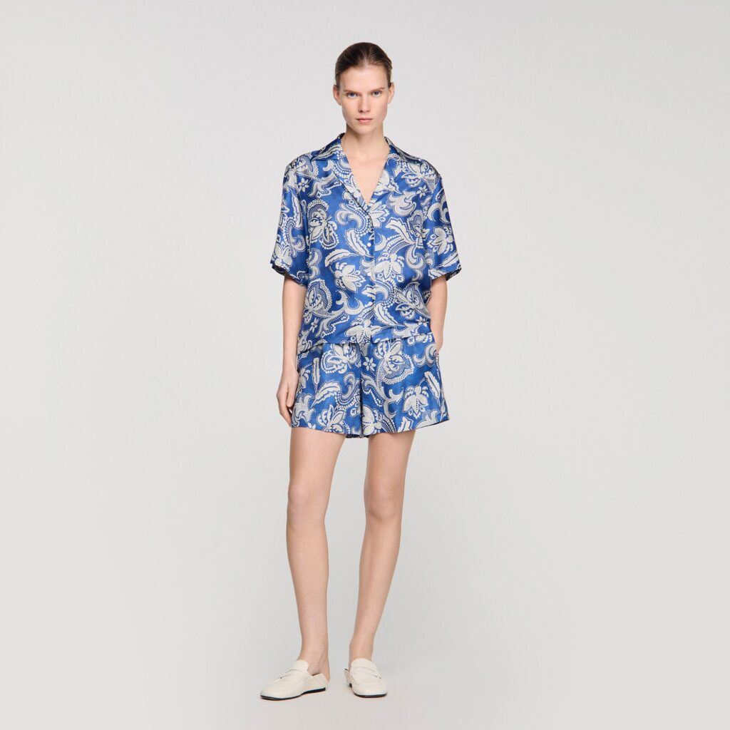 Short court à imprimé floral