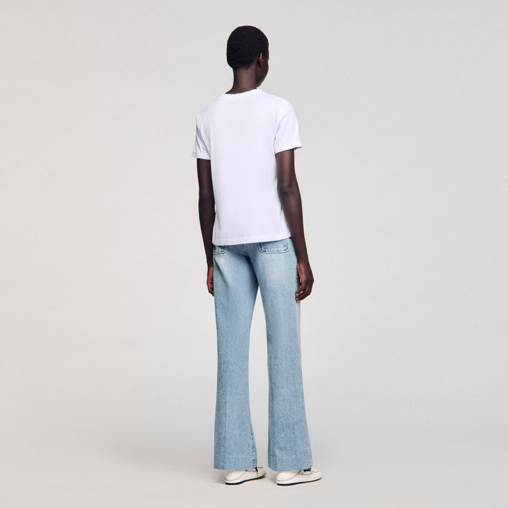 T-shirt en coton à broderie