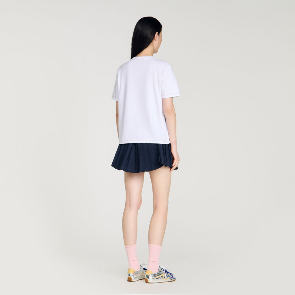T-shirt en coton à broderie cheval