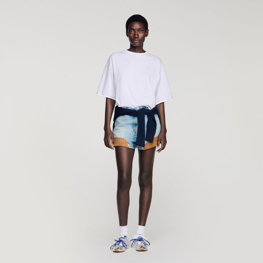 T-shirt en coton à logo brodé