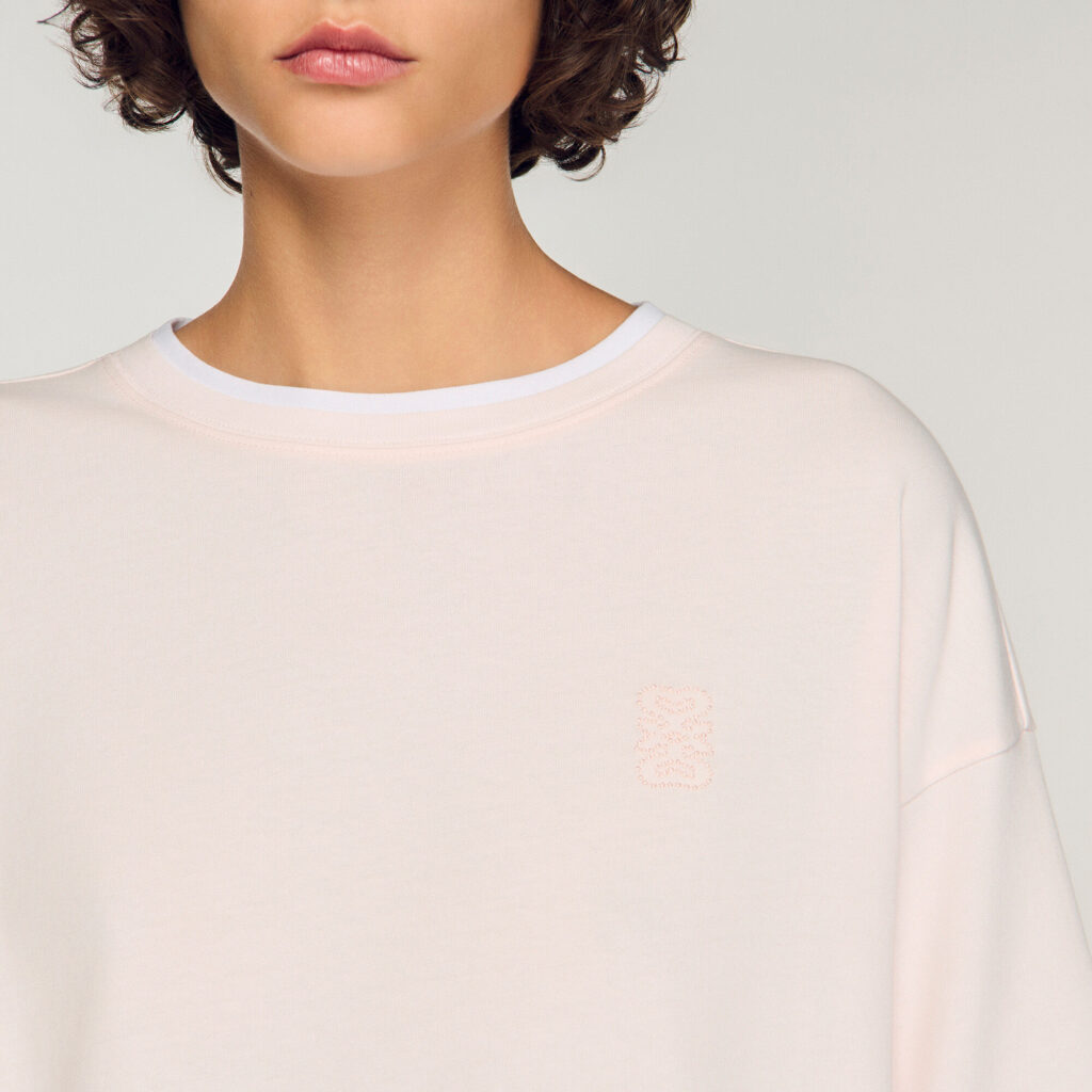 T-shirt à finitions contrastées