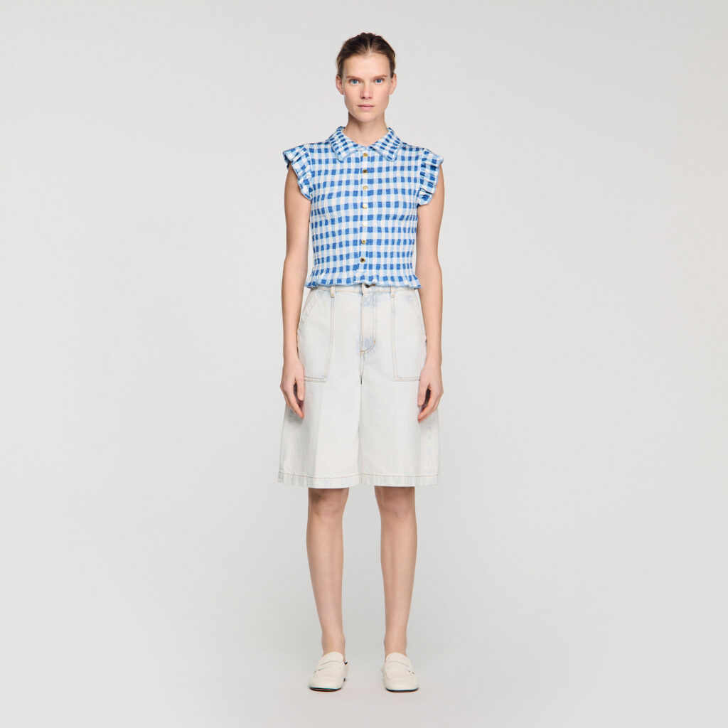 T-shirt smocké vichy