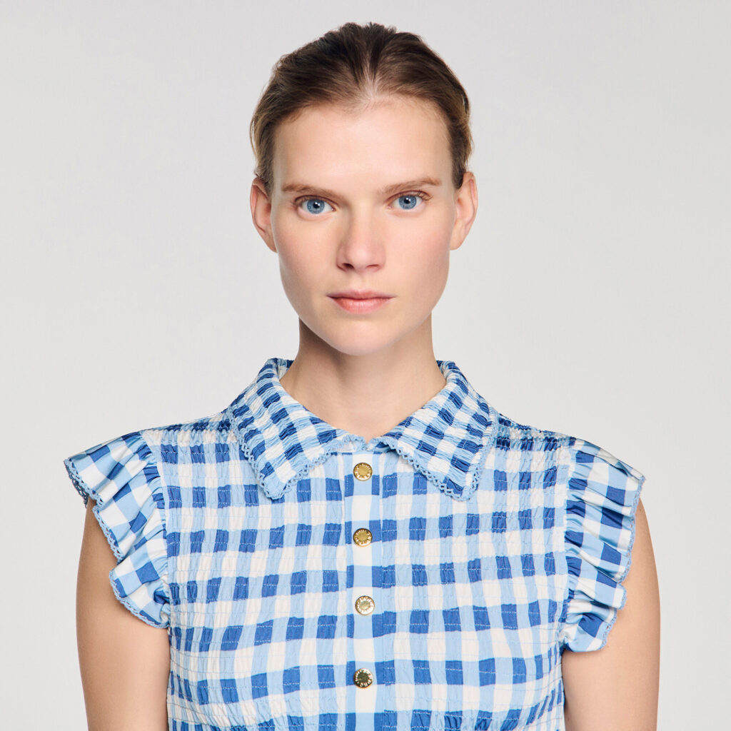 T-shirt smocké vichy