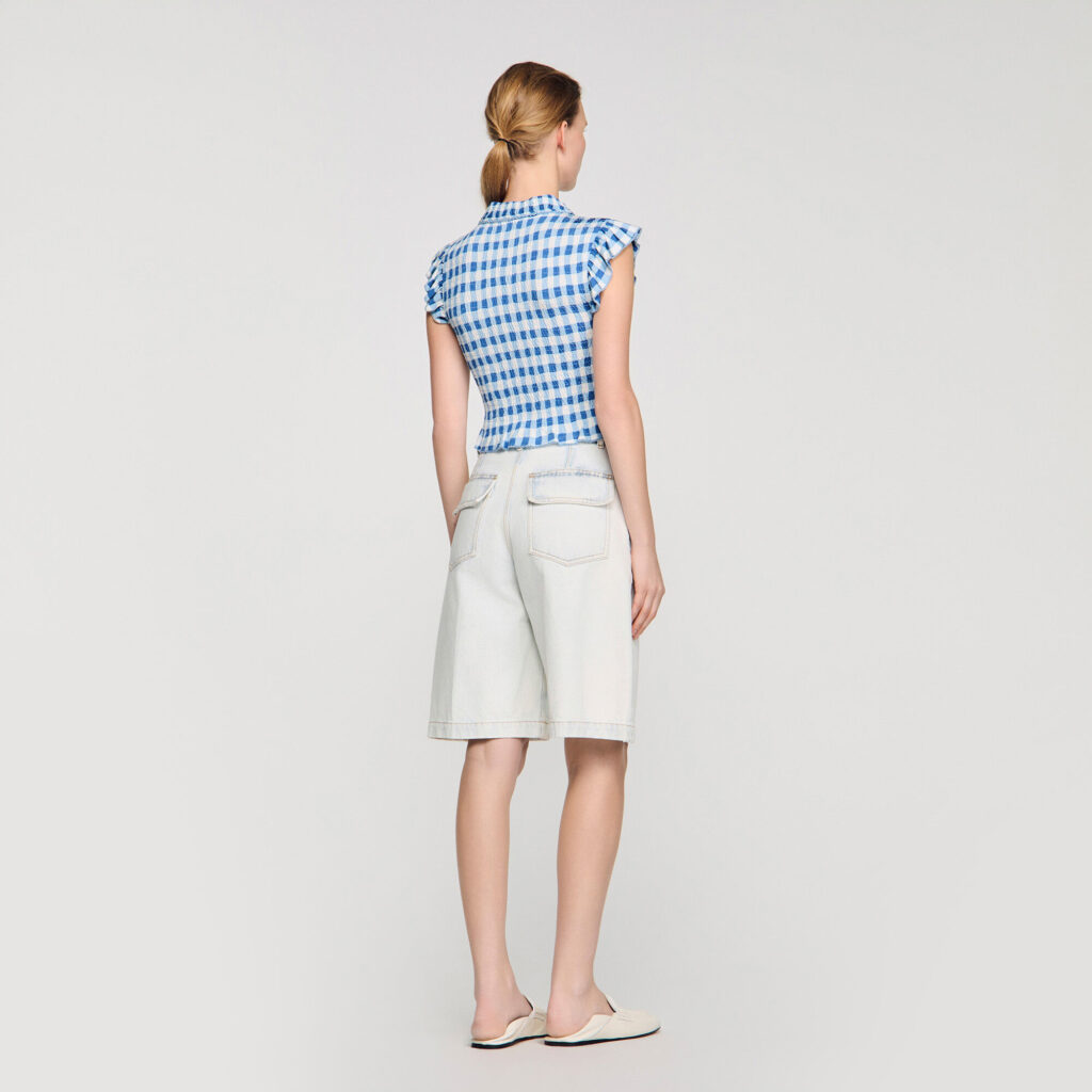 T-shirt smocké vichy