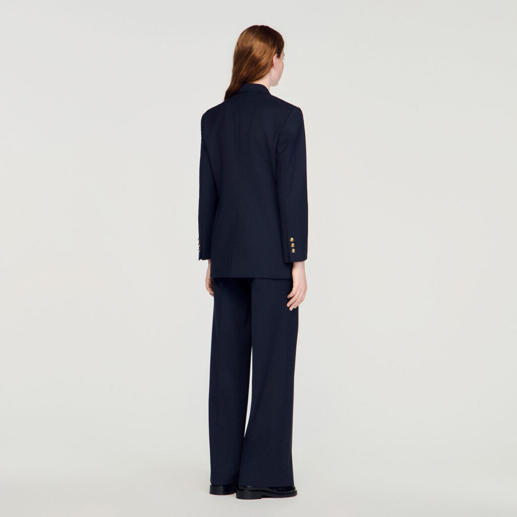 Veste à fines rayures