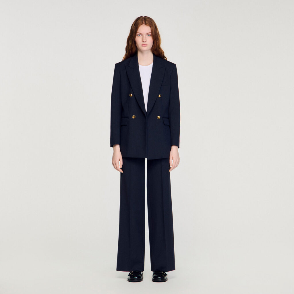 Veste à fines rayures